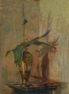 Zaki Shaaban 1899-1968,Still Life with Vase,1927,Bonhams GB 2017-11-28