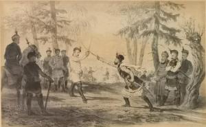 ZALESKI Antoni 1824-1885,Pojedynek Paska z Jasińskim - Ilustracja do „Pamię,Rempex PL 2020-09-09