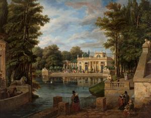 ZALESKI Marcin 1796-1877,View of the palace in the Łazienki in summer,Desa Unicum PL 2023-09-18