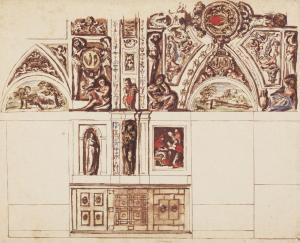 ZAMPIERI IL DOMENICHINO Domenico 1581-1641,Study for a section of the decoration of a roo,Sotheby's 2022-01-26