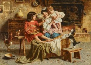 ZAMPIGHI Eugenio 1859-1944,Amusing the baby,Sotheby's GB 2024-04-10