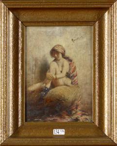 ZANAZIO Giuseppe 1855-1924,Femme au turban,VanDerKindere BE 2015-02-10