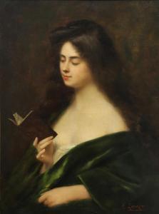 ZANAZIO Giuseppe 1855-1924,Portrait of a Lady Reading,Clars Auction Gallery US 2018-12-16
