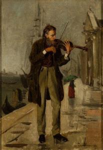 ZANDOMENEGHI Federico 1841-1917,Violinist,1917,Barridoff Auctions US 2024-04-13