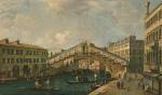 ZANIN Francesco 1835-1893,Veduta del ponte di Rialto visto da sud con le riv,San Marco IT 2009-07-05