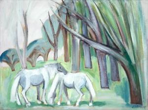 ZANINI Mario 1907-1971,Cavalos Brancos,1968,Escritorio de Arte BR 2023-06-06