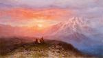 Zankovskiy Ilya Nikolaevich,Sunset in the Caucasus mountains,Sovcom RU 2023-09-26