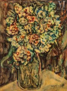 ZARFIN Sam 1900-1975,Bouquet de fleurs dans un vase,Millon & Associés FR 2022-11-29