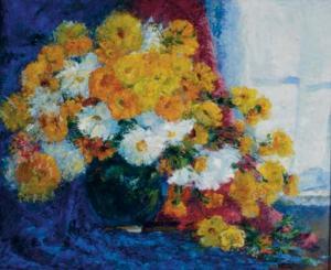ZARING Louise Eleanor 1875-1972,Still life with daisies and marigolds,Christie's GB 2007-09-05