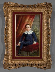 ZASCHE Josef 1821-1881,Boy in Blue Suit,Neal Auction Company US 2018-11-16