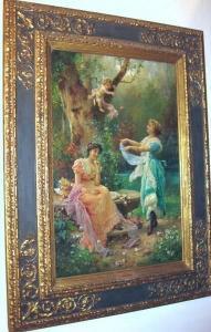 ZATZKA Hans 1859-1945,Maidens with cherub in tree,Kaminski & Co. US 2008-10-26