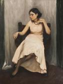 ZDENKO Pokrupa 1893,Girl in a Red Dress,1930,Palais Dorotheum AT 2014-05-24