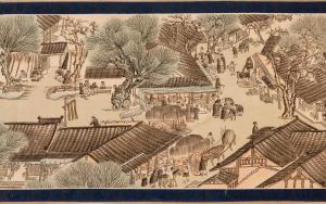 Zeduan Zhang 1085-1145,numerous figures among buildings and bridges,Sotheby's GB 2013-03-27