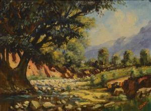 ZEELIE Adelio Zagni 1911-1991,River Landscape,5th Avenue Auctioneers ZA 2023-06-04