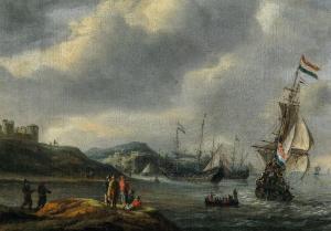 ZEEMAN Regnier Remigius 1623-1667,Ships entering a harbour,Palais Dorotheum AT 2021-06-09