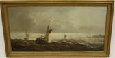 ZEEUW VAN DEN LAAN Jan 1832-1892,Schepen op woelig water,Venduehuis NL 2012-08-29