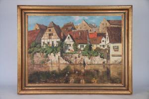 ZEHME Werner 1859-1924,German Townscape,Witherells US 2011-05-19