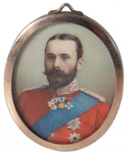 ZEHNGRAF Johannes 1857-1908,MINIATURE OF PRINCE HENRY OF BATTENBERG,1894,Jackson's US 2018-04-25