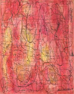 ZEID Fahr el Nissa 1901-1991,Untitled (Red Abstraction),1950,Bonhams GB 2023-11-15
