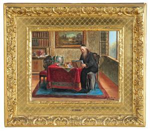 ZEILER Franz 1820-1875,Reading rabbi,Nagyhazi galeria HU 2016-12-13