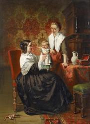 ZEITZ Johann Christian G. 1827-1914,Mother with Child,Van Ham DE 2014-11-14