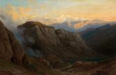 ZELGER Jakob Joseph 1812-1885,Blick auf eine Bergkette im Abendrot,1862,Palais Dorotheum 2006-06-21