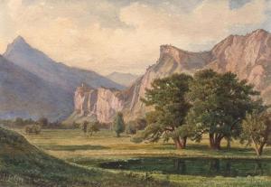 ZELGER Jakob Joseph 1812-1885,Idyllic mountain landscape,Galerie Koller CH 2018-06-26