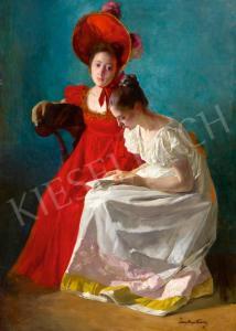 ZEMPLENYI Tivadar 1864-1917,Red and White (Young Ladies),1890,Kieselbach HU 2023-05-22