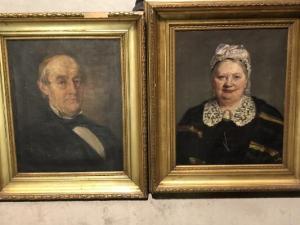 Zeppenfeld Victor 1834-1890,Portraits depicting the Dithmer couple,1889,Bruun Rasmussen 2019-08-24