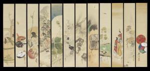 ZESHIN Shibata 1807-1891,DESIGNS FOR THE TWELVE MONTHS,1890,Bonhams GB 2014-11-05