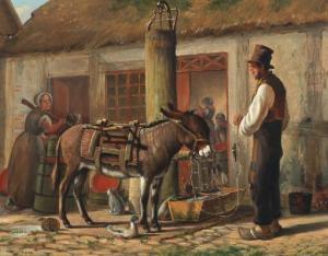 ZEUTHEN Christian Olavius 1812-1890,Farm exterior,1868,Bruun Rasmussen DK 2019-11-04