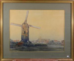 ZEYER Jan Angelo 1878-1945,Paysage avec moulin,Rops BE 2016-11-13