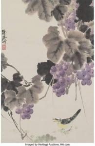 Zhan Xu 1945,Bird and Grapes,Heritage US 2021-09-22