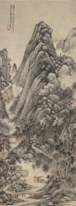 ZHANG QIA 1718-1799,LANDSCAPE AFTER DONG YUAN,1785,Sotheby's GB 2015-09-17