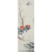 ZHE Pu,Birds with blossoming prunus and red flowers,William Doyle US 2014-09-15