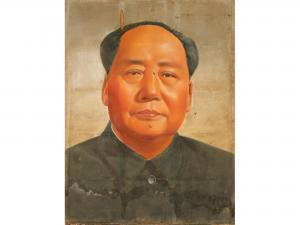 ZHENSHI ZHANG 1914-1992,A period portrait of Mao Zedong,Duke & Son GB 2014-05-22
