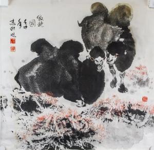 ZHI Yang 1962,pair of camels,888auctions CA 2019-07-04