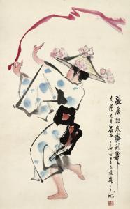 ZHIGUANG YANG 1930-2016,Japanese Folk Dance Scroll,Christie's GB 2023-06-02