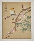 ZHIGUANG ZHANG 1944,Depicting a bird perched atop blooming cherry blossoms,Chait US 2018-02-25