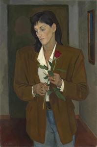 ZHILINSKY DMITRY 1927-2015,Portrait of Carmina with a Rose,1990,MacDougall's GB 2019-06-05