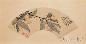 ZHIQIAN ZHAO 1829-1884,Depicting a lute branch,Skinner US 2012-04-20