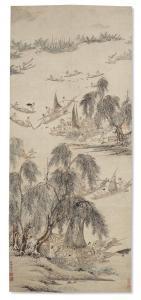 zhiyu Zhu 1600-1682,Fishermen,Christie's GB 2021-06-29