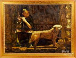 ZHIYUE ZHENG 1957,boy playing a flute,Pook & Pook US 2020-06-20