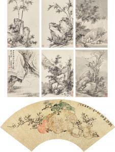 ZHOU HAO 1685-1773,Bamboo & Rock,1744,Christie's GB 2018-11-27