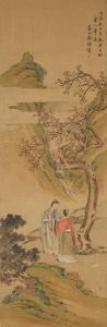 ZHOU Xun 1694-1729,Figures in Landscape,1676,Bonhams GB 2021-03-15