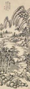 ZHUO Tu 1781-1828,Residence by the Mountain Stream,1825,Christie's GB 2018-05-28