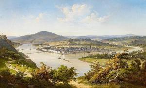 ZICK Gustav 1809-1886,View of Koblenz,1867,Van Ham DE 2015-11-13