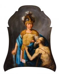 ZICK Johann 1702-1762,Martin teilt seinen Mantel mit dem Bettler,Zeller DE 2019-04-03