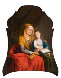ZICK Johann 1702-1762,Mutter Anna lehrt Maria das Lesen,Zeller DE 2019-04-03