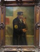 ZICKMOFF,Portrait d'homme à la Pipe, casquette et redingote,1910,Millon & Associés FR 2014-03-14